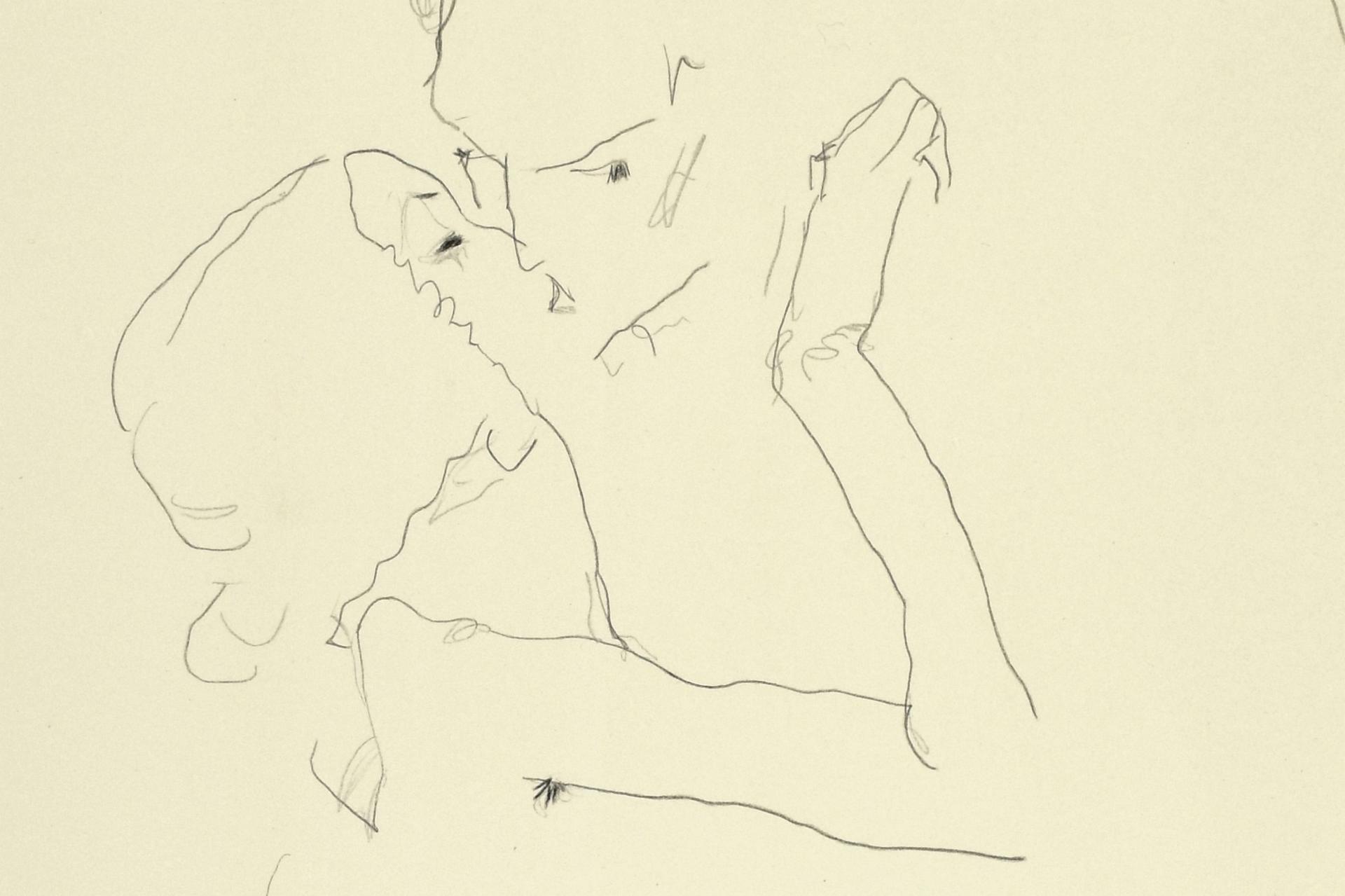 EGON SCHIELE | The Kiss, 1911 | Lithograph