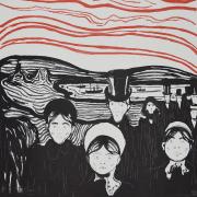 EDVARD MUNCH Lithographie ANGST 1896