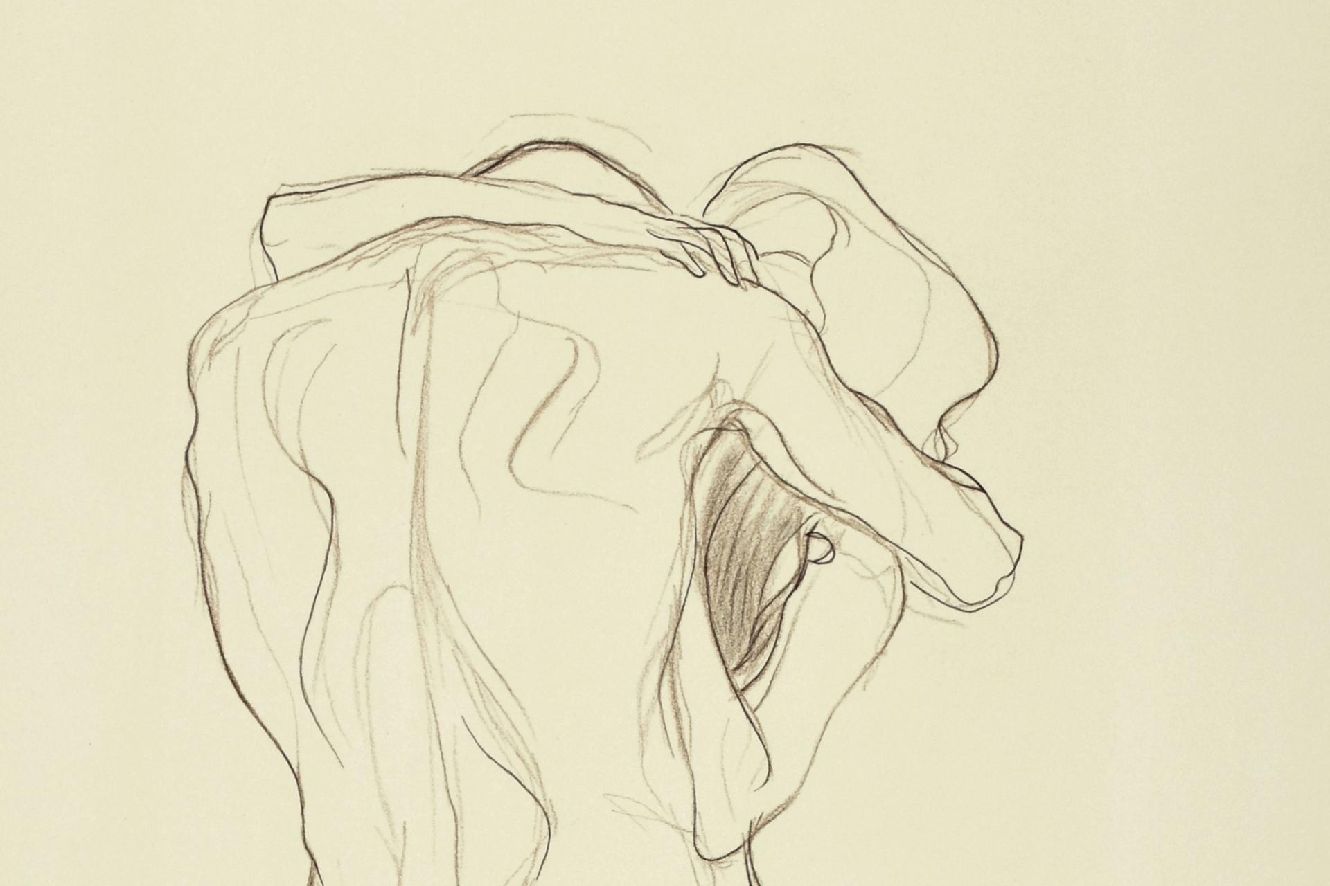 GUSTAV KLIMT | Couple enlacé, 1901 (Standing Naked Couple, Embracing / Sich umarmendes, stehendes nacktes Paar) | Lithographie