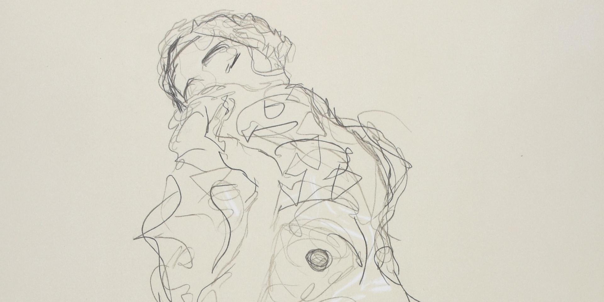 Gustav Klimt | La fille aux yeux fermés, 1917  | Lithographie | Leopold museum