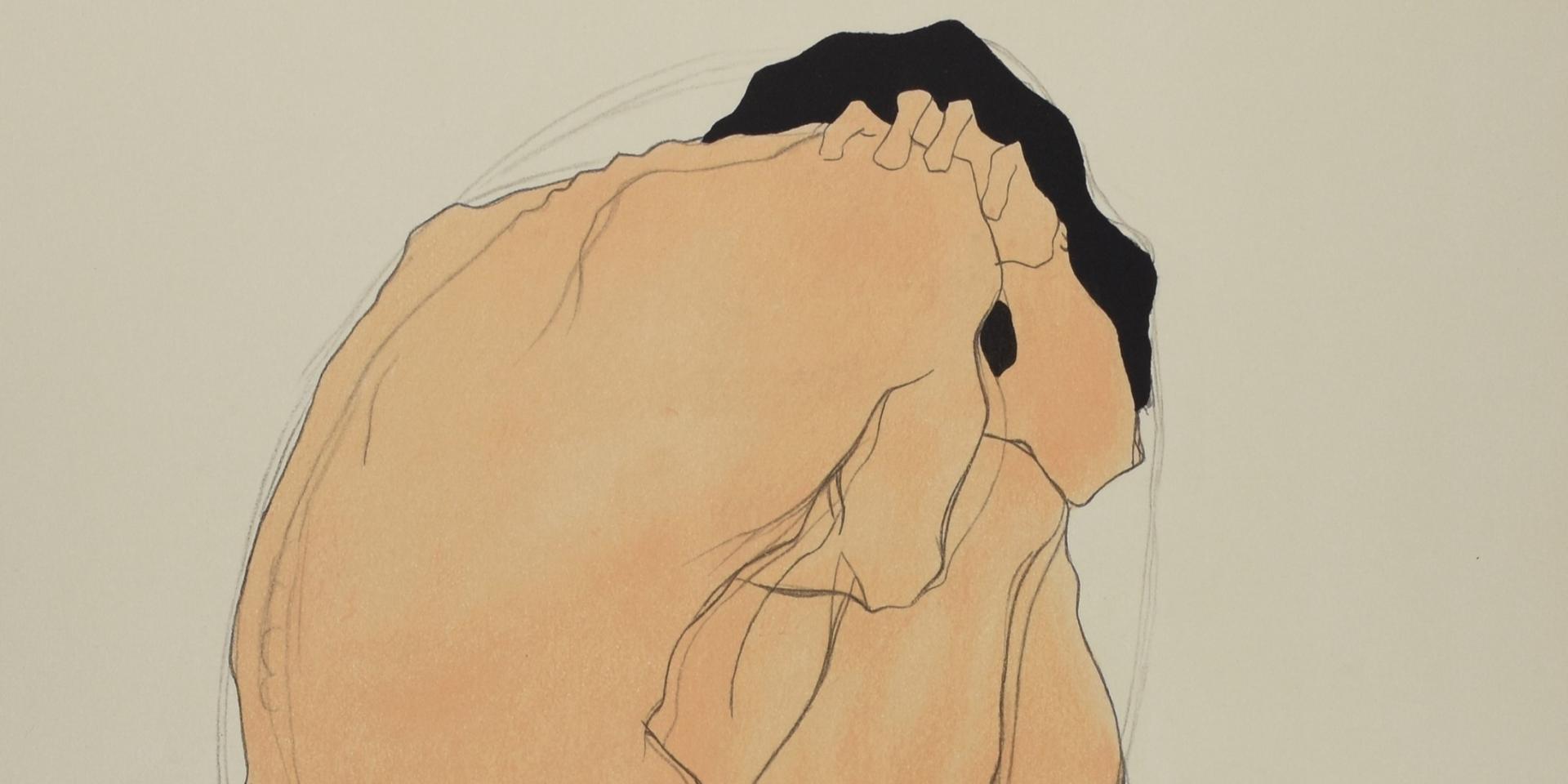 Egon Schiele | Black-Haired Man, 1909 | Lithograph | Leopold museum