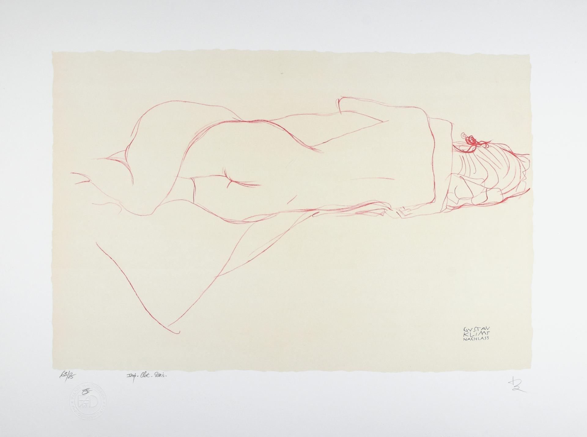 Gustav Klimt | Two women embracing, 1905 | Leopold museum | Lithographie