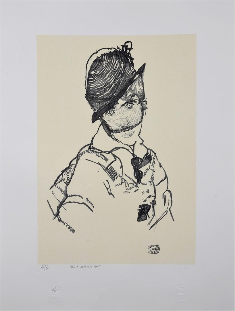 EGON SCHIELE | Edith Schiele, 1915  | Lithograph