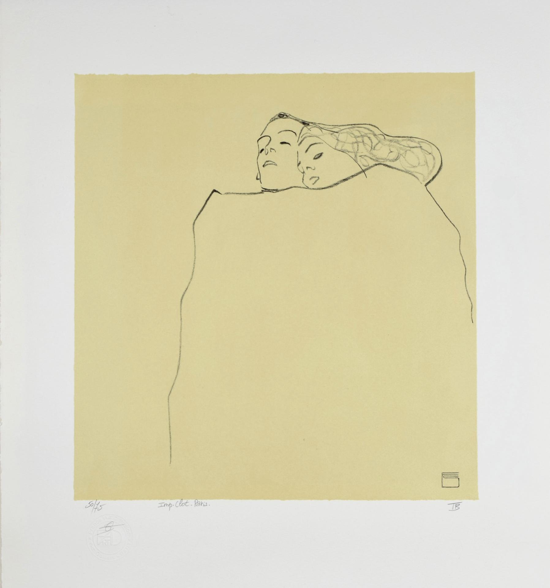 EGON SCHIELE | Couple endormi, 1909 | Lithographie