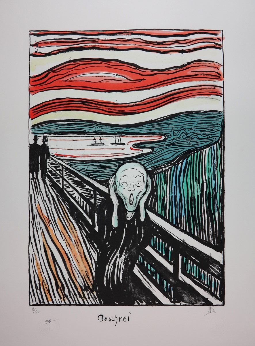 Edvard Munch | Lithographie | Le cri, 1895 (The Scream / Geschrei)