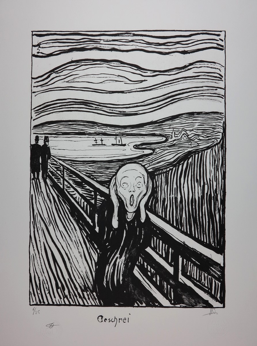 Edvard Munch | Lithographie | Le cri, 1895 (The Scream / Geschrei)