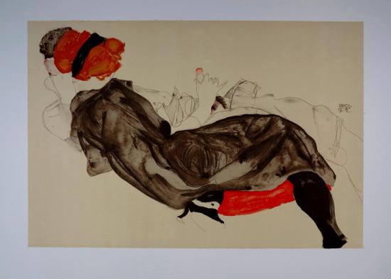 Egon SCHIELE - Lithographie - FRANCE ART DIFFUSION