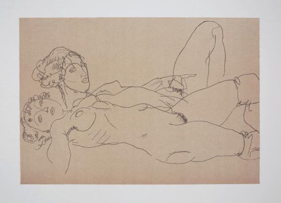 Egon SCHIELE - Lithographie - FRANCE ART DIFFUSION