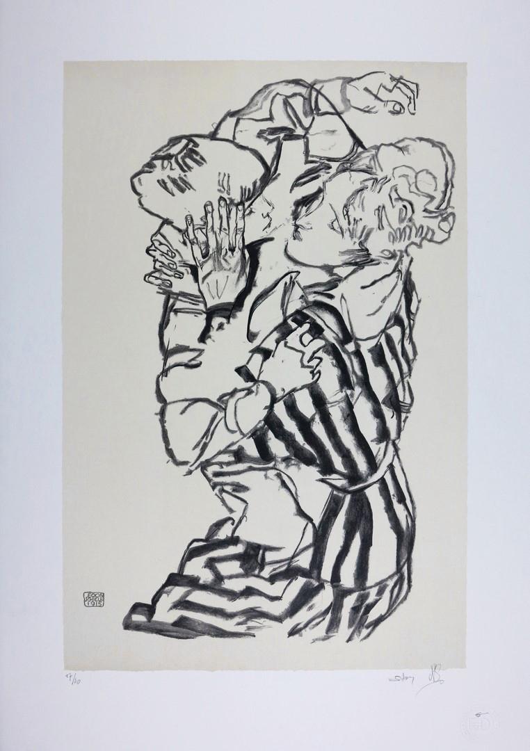 EGON SCHIELE | La mère & l'enfant, 1915 | Lithographie