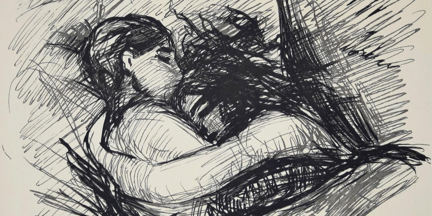 EDVARD MUNCH | Lovers, 1890 (Mann og kvinne i seng)