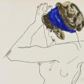 Schiele fille turban bleu 2 