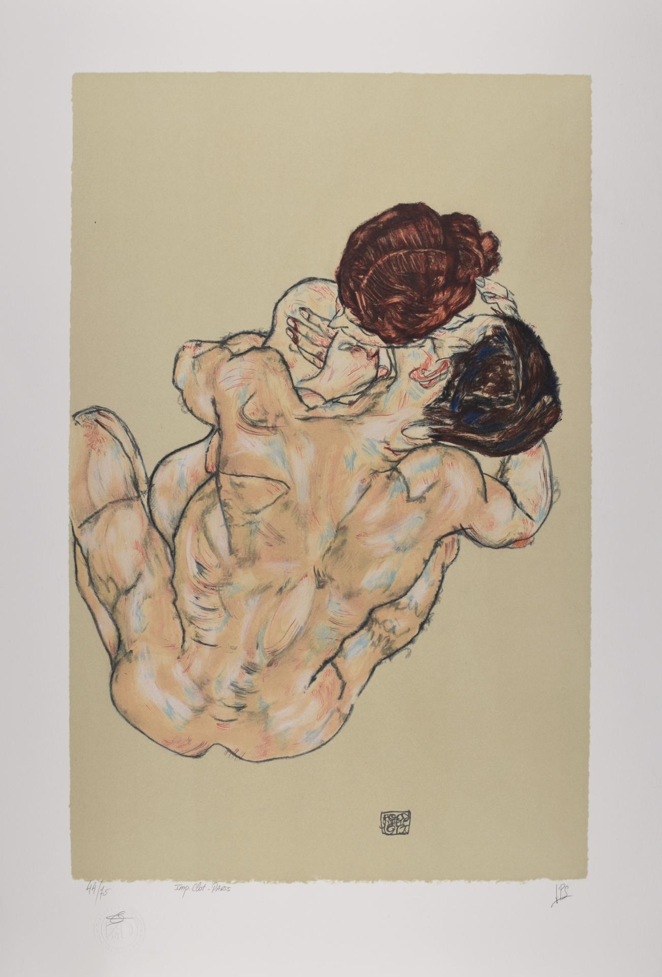 EGON SCHIELE | Mann und Frau, 1917 | Lithographie