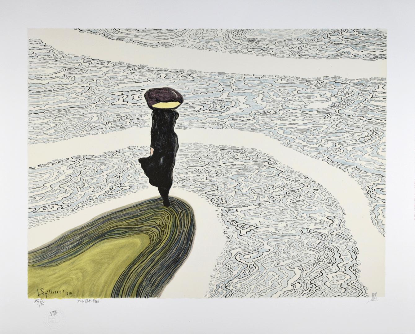 LEON SPILLIAERT | Woman at the Shoreline, 1910 | Lithograph